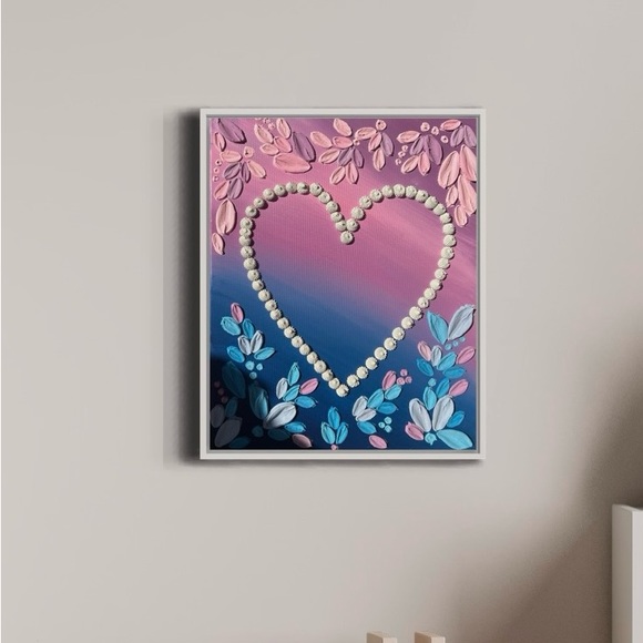 Heart textured painting - Picture 3 of 3